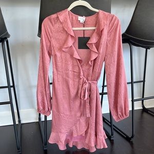 Long Sleeve Pink Dress